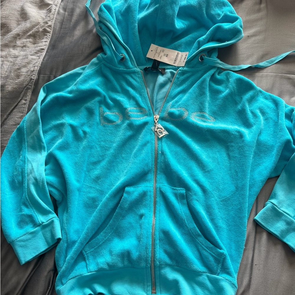 Bebe Kids Turquoise Zip-Up Hoodie